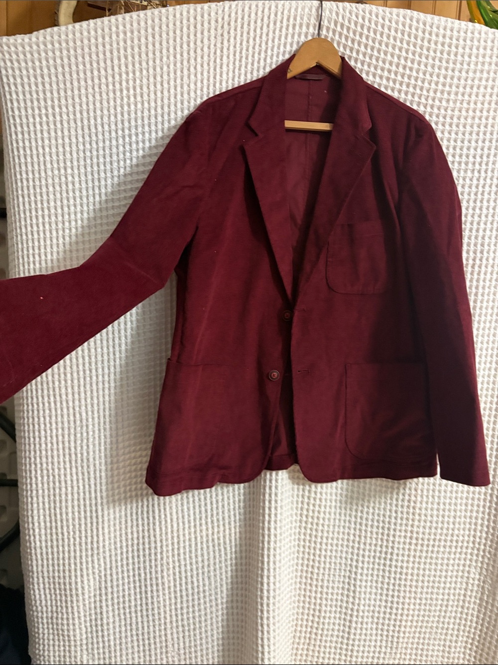 NAUTICA LARGE GREAT CONDITION Burgundy Corduroy Blazer